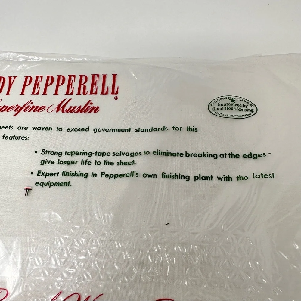 Lady Pepperell Vintage NIP Superfine Muslin Flat Sheet White Twin